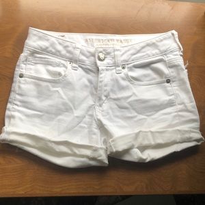White American eagle shorts